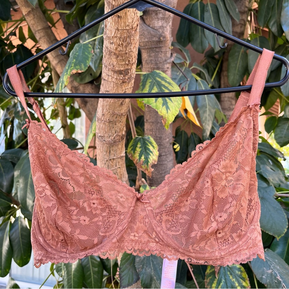 Savage X Fenty Dusty Rose Lace Underwire Bra